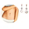 Crystal Rhinestone Navel Bar Bancle Buttle Button Button Rings Belly Piercing ювелирные изделия подарки для мужчин и женщин
