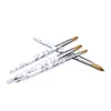 Nail Brushes Gradient Color Alloy Aluminum Kolinsky Acrylic Art Tool Polish Brush Set Painting Pen For Gel Builder