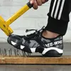 Scarpe da lavoro antinfortunistiche da uomo in acciaio griglia leggera sneaker casual riflettente traspirante previene la perforazione stivali protettivi Y200915