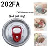 202 # 52 MM Aluminium Pull Ring Couvercle Boisson Soda Boisson Bière Cola Couvercles Alimentaire Peut Couvrir Facile Couvercle À Ouverture Supérieure Divers Styles Auto-scellant Tirant Anneau Bocal Protecteur Capuchon