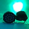 Nuovo design 18W 18-LED RGB controllo automatico e vocale Luci da palcoscenico per feste LED neri di alta qualità Luci par nuove e di alta qualità calde