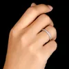 Ainuoshi 925 Sterling Silver Full Band Rings Women Engagement simulou Diamond Wedding Silver Bridal Rings Jóias Y200107
