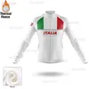 Hiver Maillots De Cyclisme 2022 Italie Équipe VTT Vélo Vélo Vêtements Hommes Manches Longues Ropa De Ciclismo Chaud Vélo Veste 220226