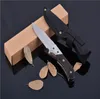 Nowy 343 Survival prosty nóż 5cr13mov tytanowe/satynowe ostrze z kroplą ostrze pełny tang drewniany rączka z nylonową osłoną