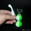 Mini Sherlock Bubbler Portátil Silicone Água Tubos de Água Dólunos Tubos de Fumar Tubos Tubos de Tabaco para Vidro Seco Blunt