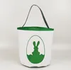 Happy Easter Burlap Bunny Ears Handbag Canvas Rabbit Basket Cute Candy Bucket for Holiday Kids Gifts SN5086