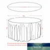 10 stks Ronde Tafelkleed Tafelkleed Luxe Polyester Satijn Tafel Cover Olieproof Bruiloft Restaurant Banket Woondecoratie