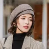 Béret femme automne hiver Style coréen 2022 Street Wear chapeau pour femme élégant Vintage Harajuku1