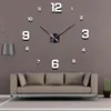 Design moderne Grande Horloge murale 3D DIY Quartz Horloges Mode Montres Acryliques Stickers Stickers Salon Home Decor Horloge 220115