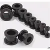 100 Teile/los Mix 2-10mm Edelstahl Schraube Schwarz Ohr Plug Flesh Tunnel Piercing Körper Schmuck J80Ue