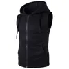 Gilet da uomo Nice Canotta da uomo Gilet senza maniche con cappuccio Gilet Zipper Casual Slim Pocket Felpa con cappuccio Top Gilet Moda Ropa Hombre Stra22