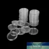 100Pcs 21mm Round Clear Plastic Coin Holder Box Storage Clear Round Display Cases Coin Holders212f