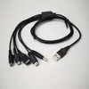 1.2m 5 in 1 USB Charging Cables for Nintend NEW 3DS XL NDS Lite NDSI LL WII U GBA for Sony PSP 1000 2000 Charger Cable Cord