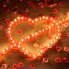 /box Love Heart Shaped Tealight Candles Smokeless Small Candle for Valentine's Day Confession Proposal KTV Decoration LJ201018