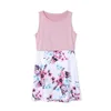 Vestido floral a juego para madre e hija, ropa de verano para mamá y yo, mujer, niños, niñas, falda larga LJ201111