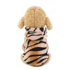 Pet Winter Clothes For Dog Cute Tiger Pattern Pet Dog Flannel Coat Ultra Cozy Doggy Kitten Jacket Autumn Winter Puppy Outfits