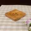 Natural Bamboo Soap Dish Storage Holder Bathroom Drain Soap Box Square Eco-Friendly Hand Craft Soap Holder