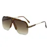 Lyxig solglasögon för män semi-rimless vintage solglasögon UV-skydd Klassisk kvinna som körglasögon