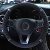 Four Seasons Universal Car Steering Wheel Cover 3738Cm Leather Embroidered Color Diamonds Scattered Elastic Steering Wheel cover J220808