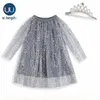 Vestido de cumpleaños para bebé con mangas, disfraz de princesa, vestido túnica para niñas, ropa para niños, bata, vestidos infantiles brillantes para fiesta