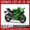 OEM-общеизлияние для Yamaha YZF-R1 YZF R 1 1000CC YZF1000 2015 2016 2017 2018 2019 Metallic Green Bodywork 104NO.93 YZF R1 1000 C 15-19 YZF-1000 YZFR1 15 16 17 18 19