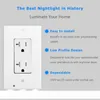 Durable Night Light Duplex HighQuality Convenient Outlet Cover Wall Plate With Led Night Lights Ambient Light Sensor7373617