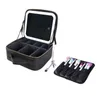 NXY cosmetic bags New travel makeup bag cases eva vanity case with led 3 lights mirror 220118309F