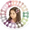 18 Renkler 6 adet / takım Bebek Kız Saç Aksesuarları Moda Stil Polka Noktalar Yay Tokalar Kız Bebek Saç Aksesuarları Prenses Tokalar M3213