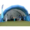 ourdoor 이벤트 모바일 풍선 무대 지붕 거 대 한 파란색과 흰색 inflatables 단계 커버 돔 터널 텐트 판매