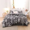 Floral Comforter Cover Botanical Flowers Branches Bedding Set Leaf Duvet Cover and Pillowcase Decorative Bed Cover for Kids Girl LJ201015