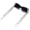 Okulary przeciwsłoneczne mody Tassel Rhinestones 2022 Kobiety luksulry steampunk okulary przeciwsłoneczne Unikalne diamentowe okulary Oculos UV4001784917