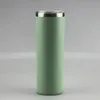 wholesale Vaso delgado de color polvo de 20 oz Opciones de 30 colores Vaso delgado de acero inoxidable de doble pared taza de café botella de bebida mate