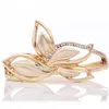 Neue afrikanische Perlen Schmuck Set Gold Farbe Klar österreichische Kristall Frauen Hochzeit Halskette Armband Ohrring 201222