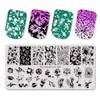 Placas estampagem unhas Cobra Escama de animal lobo Flor Natural Tema da imagem 12 * 6cm Template Mold Nail Art Stencil