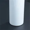 20oz en acier inoxydable droite tasse de sublimation blancs blancs gobelets de transfert de chaleur bouteilles isolées bouteilles d'eau tasse à café boisson avec couvercle paille