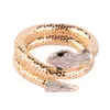 Mode ins unieke designer overdreven diamanten zirconia ed dier snake bangle armband voor vrouw meisjes open verstelbare285z