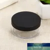 50g Vuoto Vaso cosmetico Vaso Bottiglia Polvere Sifter Contenitore per cipria in polvere con Puff sciolto Vaso da viaggio con tappo nero/bianco