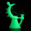 Moon Silicone Hand Pipe Electric Dab Rig Smoke Spoon Pipes Food Grade Tobacco Herb Cigarett Bong Rökning Tillbehör Vaxbrännare7094318