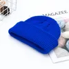 Solid Unisex Beanie Jesień Zima Wełna Mieszanki Miękkie Ciepłe Dzianiny Czapka Mężczyźni Kobiety SkullCap Kapelusze Gorro Kapski Narciarskie 14 Kolory Czapki WXY038