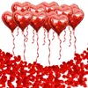 Hot 16 inch goud liefde brief folie ballonnen hart balon opknoping rose beren cadeau voor engagement bruiloft decoratie Valentijnsdag decor 9069