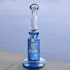 10 inç Kumlama Dab Rig Cam Bong Matrix Bonglar Başına Hookahs Yağ Kuleleri Bubbllers Boru Geri Dönüşüm Sigara Tütün Su Boruları ile 14mm Bowl