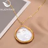 XlentAg Echt 925S Silber Natürliche Frische Wasser Barocke Perle Anhänger Halskette Für Frauen Aussage Halsketten Luxus Schmuck GN0056 Q0531