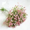 16PCs artificiella blommor babyens andetag falska blomma gypsophila för bröllop hemfall dekoration plast bukett 220311