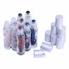 10pcs Natural Semiprecious Stones Essential Oil Gemstone Roller Ball Bottles Transparent Glass 10ml Healing Crystal Chips Inside 201201