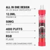 Authentische VapMod QD30 Plus Einweg-E-Zigaretten-Gerät 4000 Puffs wiederaufladbare Batterie 12ml Vorgefüllte Mesh-Coil-Patrone Pod RGB Light Vapea48