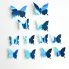 12pcs 3D papillon miroir pour animaux de compagnie autocollants de salon Refrigérateur Réfrigérateur Imitation Butterfly Stickers Wall Stickers Decoration9639967