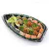 Sushi di plastica trasparente stile barca giapponese Take Away Box Food Packing Box Contenitore per stoviglie Spedizione gratuita SN3415