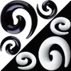 2-20mm Acrylic Spiral Ear Gauges Fake Ear Tapers Stretching Plugs snail Tunnel Expanders Earlobe Body Piercing Jewelry