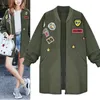 Women039s Jackets Army Green Outwear Cartoon Women Jacket Slim Long Sleeve Autumn Coats Arrival1644154
