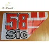 Włochy SIC58 Squadra Corse Sic 58 Flaga wyścigowa 3 * 5 stóp (90cm * 150 cm) Poliester Flaga Transparent Dekoracja Latająca Dom Ogród Flaga Świąteczne Prezenty